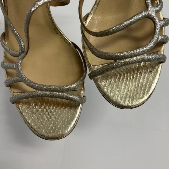 Jimmy Choo Straits D’Orsay Gold Heels - Picture 14 of 14